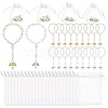 28Pcs 2 Styles Angel with Flower Plastic Imitation Pearl Charm Bracelets BJEW-GO0001-40-1