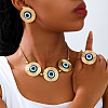 Alloy Enamel Earrings & Necklaces & Rings Sets for Women FS-WG87187-01-2