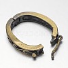 Carved Oval Rack Plating Brass Twister Clasps KK-L115-04AB-NF-2