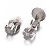 304 Stainless Steel Clip-on Earring Setting STAS-P249-22P-1