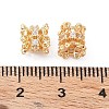 Brass Micro Pave Cubic Zirconia Spacer Beads KK-A189-16G-3