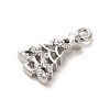 Brass Micro Pave Cubic Zirconia Charms KK-P278-07P-2