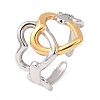 304 Stainless Steel Open Cuff Rings for Women RJEW-K321-01D-4