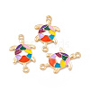 Alloy Enamel Connector Charms FIND-C019-55KCG-3