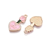 Valentine's Day Theme Alloy Enamel Pendants ENAM-T020-50F-02-2