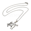 Non-Tarnish 304 Stainless Steel Pendant Necklaces NJEW-G123-03P-3