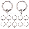 24Pcs 304 Stainless Steel Hoop Earring Findings FIND-SC0017-16B-1