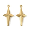 304 Stainless Steel Pendants. Star Charm STAS-A190-04G-1
