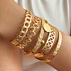 6Pcs 6 Styles Alloy Bangles WG70F83-13-1