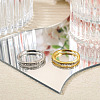 2Pcs 2 Colors Alloy with Crystal Rhinestone Finger Rings RJEW-TADJ0001-01B-4