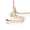 Brass Rolo Chain Necklaces Making MAK-L025-04G-3
