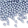   4mm About 1000Pcs Glass Pearl Beads Medium Slate Blue Tiny Satin Luster Loose Round Beads in One Box for Jewelry Making HY-PH0002-06-B-2