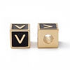 Rack Plating Brass Enamel Beads KK-B060-04G-01V-1