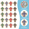 40Pcs 4 Colors Golden Alloy Enamel Beads FIND-GO0003-30-5