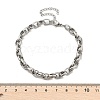 304 Stainless Steel Oval Link Chains Bracelets for Men & Women BJEW-D042-35P-5