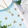 DICOSMETIC 30Pcs 5 Styles Rack Plating Alloy Enamel Evil Eye Pendants FIND-DC0002-43-6