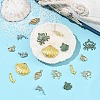 10Pcs 10 Styles Rack Plating Alloy Pendants FIND-YW0010-64-4