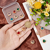 DELORIGIN 60Pcs 12 Style Tibetan Style Alloy Cabochons MRMJ-DR0001-01-3