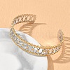 304 Stainless Steel Cuff Bangles for Women BJEW-D466-03GP-5
