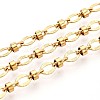 304 Stainless Steel Textured Oval Link Chains CHS-N005-06C-G-1