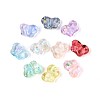 Spray Painted Transparent Acrylic Beads OACR-N149-01-1