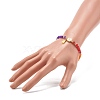Reiki 7 Chakra Natural Mixed Stone Round Beads Stretch Bracelet for Girl Women BJEW-JB07003-01-3
