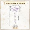 2Pcs Star Alloy & Acrylic & Iron Snap Hair Clips PHAR-LP0001-02-2