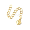 Rack Plating Brass Ends with Chain and Charms KK-F873-10G-1