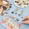 24Pcs 12 Style Iron Oval Long Paper Clips AJEW-AB00175-5