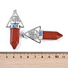 Natural Red Jasper Faceted Pointed Bullet Big Pendants G-H076-02P-02-2