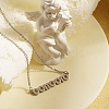 Stainless Steel Digital Pendant Necklace for Women's Daily Wear QC5848-2-1