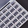 2 Boxes 25 Compartments Polypropylene(PP) Plastic Sewing Machine Bobbins with Storage Case CON-SZ0001-17-5