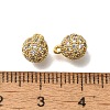 Rack Plating Brass Micro Pave Cubic Zirconia Charms KK-F883-07G-01-3