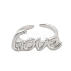 Bass LOVE Open Cuff Rings for Women RJEW-U012-01P-2