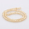 Pearl Luster Plated Faceted Rondelle Glass Beads Strands GLAA-A024B-PL01-2