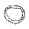 Transparent Electroplated Glass Beads Strands X-GLAA-G097-04C-2