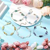 5Pcs Rose Quartz & Amethyst & Green Aventurine & Aquamarine & Topaz Jade Braided Beaded Bracelets Set BJEW-TA00550-2