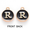 Golden Plated Enamel Alloy Charms ENAM-SZ0001-26B-R-2