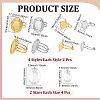 8Pcs 304 Stainless Steel Open Cuff Ring Component STAS-ME0002-78-2