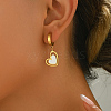 Romantic Stainless Steel Hollow Heart Pendant Hoop Earrings for Sweet Daily Parties XH1770-2-3