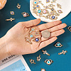 40Pcs 20 Styles Evil Eye Zinc Alloy Enamel Connector Charms ENAM-TA0001-37-6