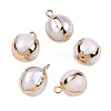 Electroplate Natural Baroque Pearl Keshi Pearl Pendants PEAR-N021-12-2