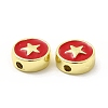 Brass Enamel Beads KK-E068-VB454-2-3