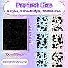 6 Sheets 6 Styles Self-Adhesive PVC Waterproof Picture Stickers DIY-WH0605-003-2