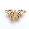 Brass Cubic Zirconia Links ZIRC-K070-12G-2