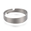 Tarnish Resistant Adjustable 201 Stainless Steel Plain Band Rings STAS-P249-26B-P-2