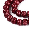 Opaque Baking Paint Glass Beads Strands GLAA-Q110-03A-10-3