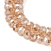 Electroplate Glass Beads Strands GLAA-Q105-03O-3
