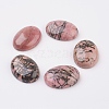 Natural Rhodonite Flat Back Cabochons G-G741-22x30mm-12-1