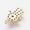 Brass Micro Pave Cubic Zirconia Charms ZIRC-G104-16G-2